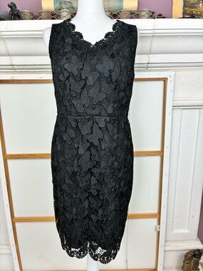 Talbots RSVP NWT Audrey black butterfly lace formal sexy dress